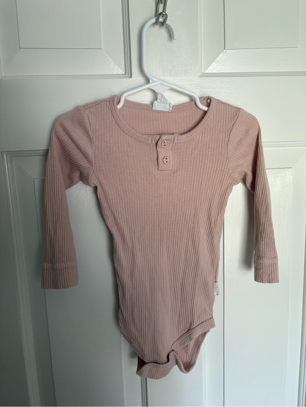 Jamie Kay Essentials Long-Sleeve Ribbed Bodysuit - Light Mauve Pink